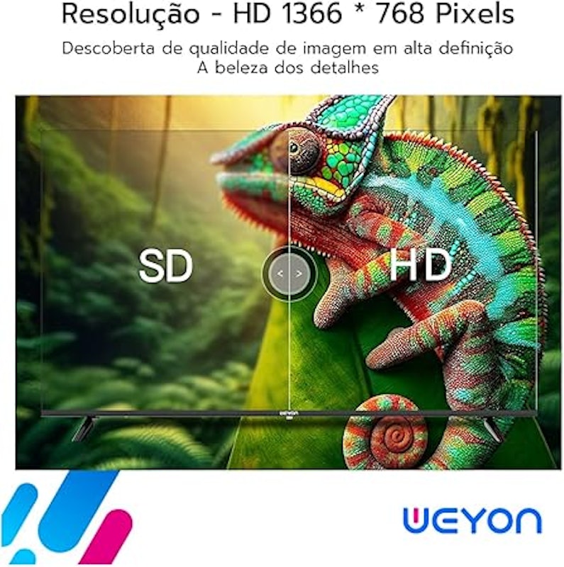 Smart TV 24 LED HD Weyon Android TV HDMI USB W-Fi 100/240 V 5