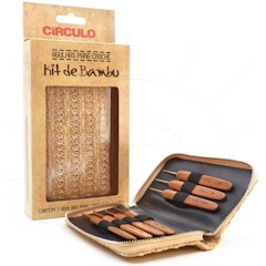 Kit Agulhas de Crochê Bambu Círculo