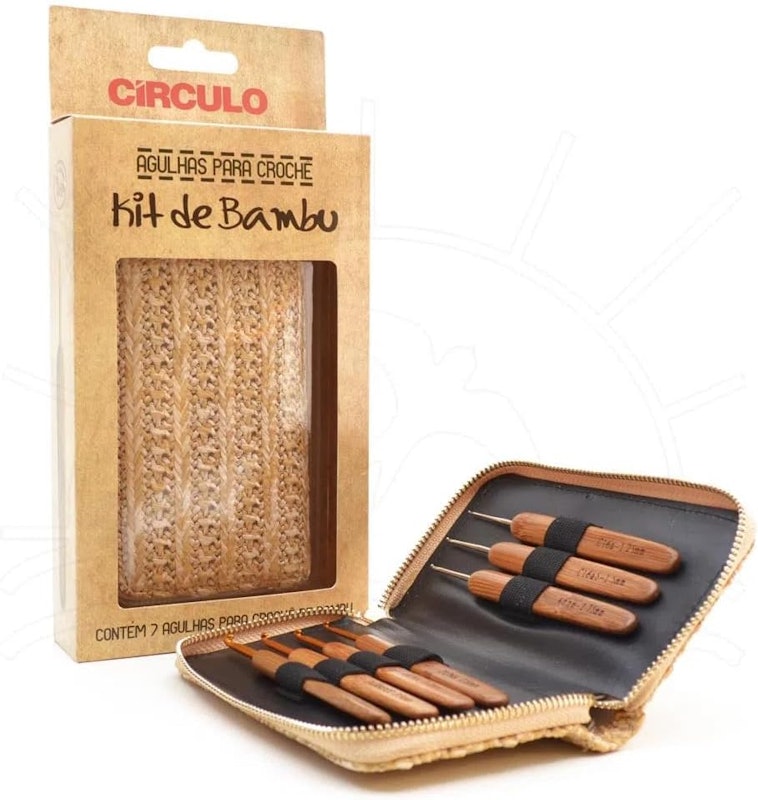 Kit Agulhas de Crochê Bambu Círculo 1