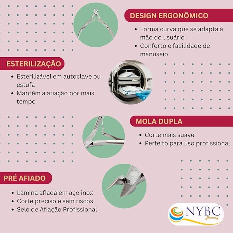 Alicate para Cutículas Aço Inox 4