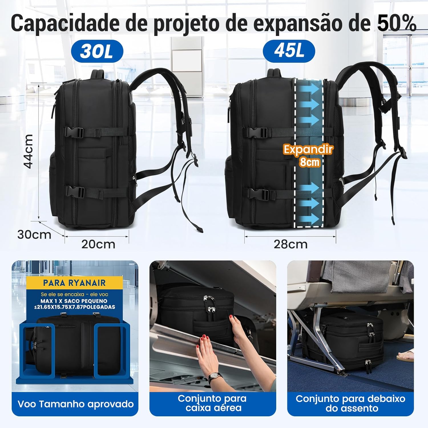 Mochila de Viagem Expansível IceSelect 2