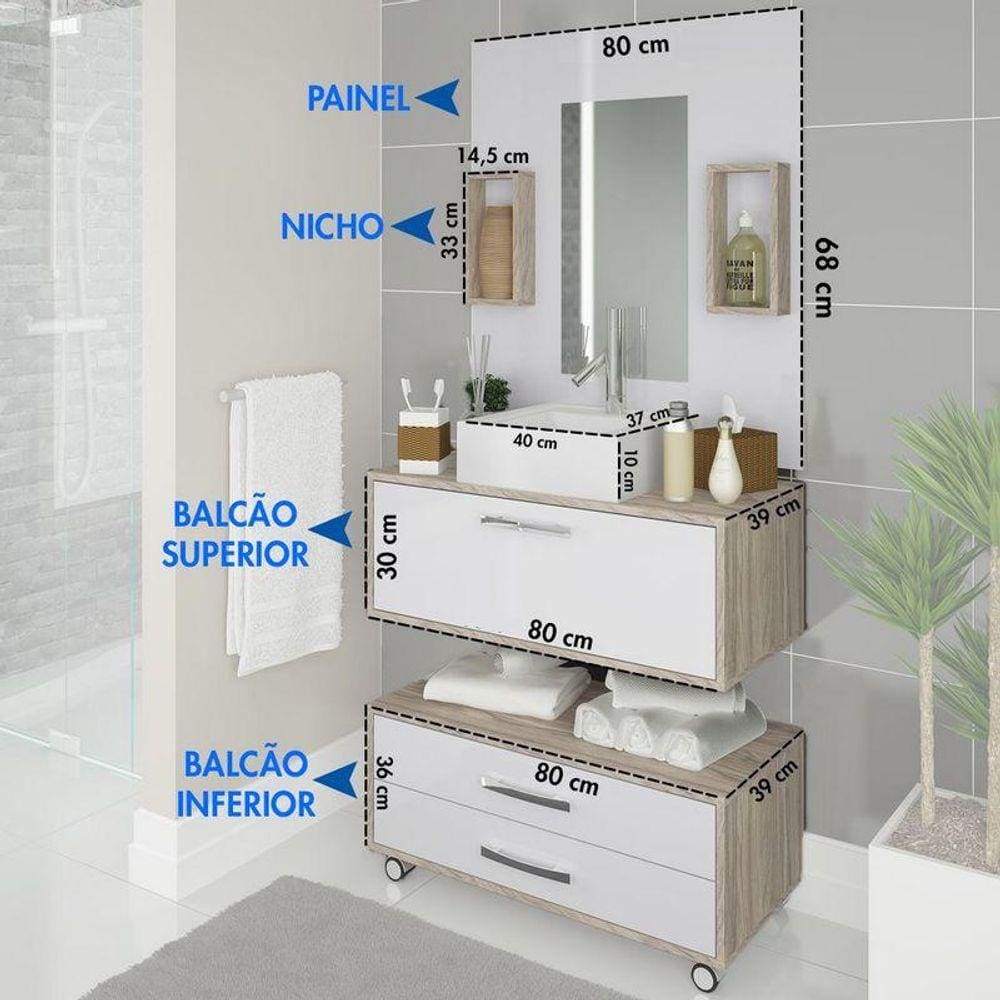 Balcão Banheiro Móveis Arte Cas 4