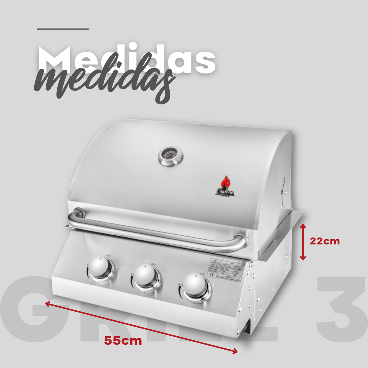 Churrasqueira a Gás de Bancada Chaleur Grill 4