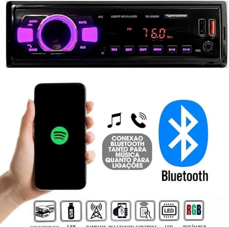 Auto Rádio FM RS-2605BR Plus 2