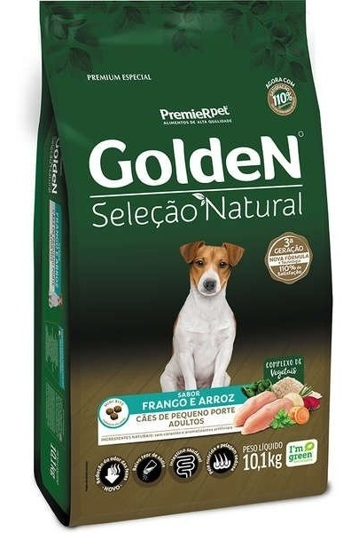 GoldeN Seleção Natural Cães Adultos Porte Pequeno Frango & Arroz 2