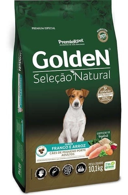 GoldeN Seleção Natural Cães Adultos Porte Pequeno Frango & Arroz 2