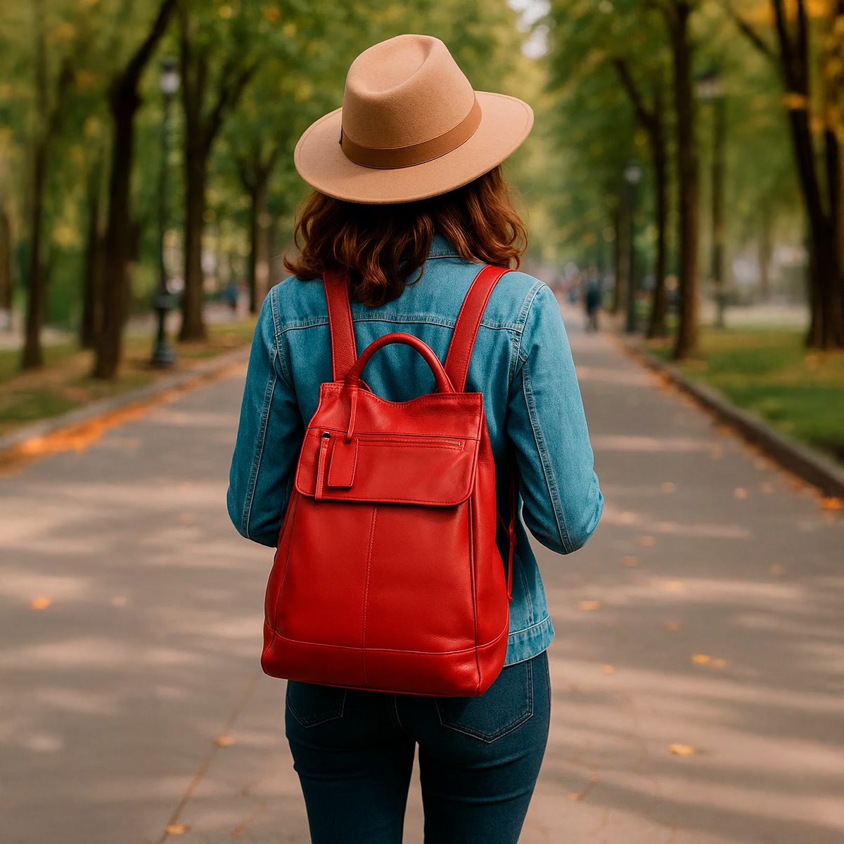 Mochila de Couro Resistente Confortável Malu Andória 4