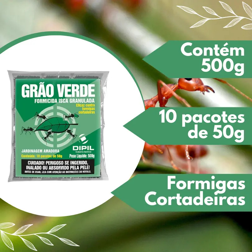 Formicida Isca Granulada Grão Verde 3