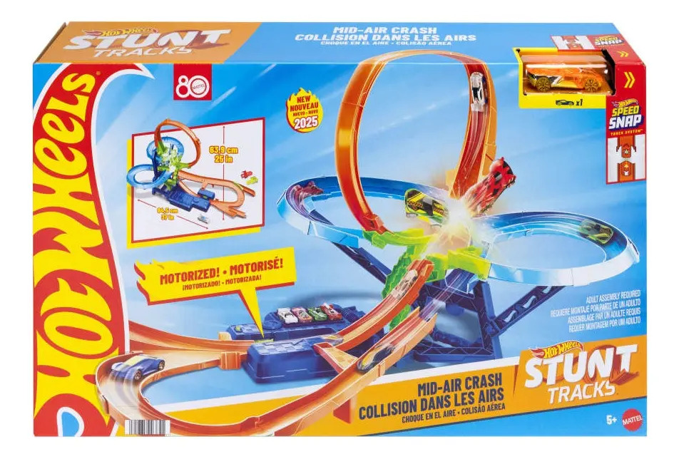 Pista Hot Wheels Stunt Tracks Choque Multi-Aéreo 4