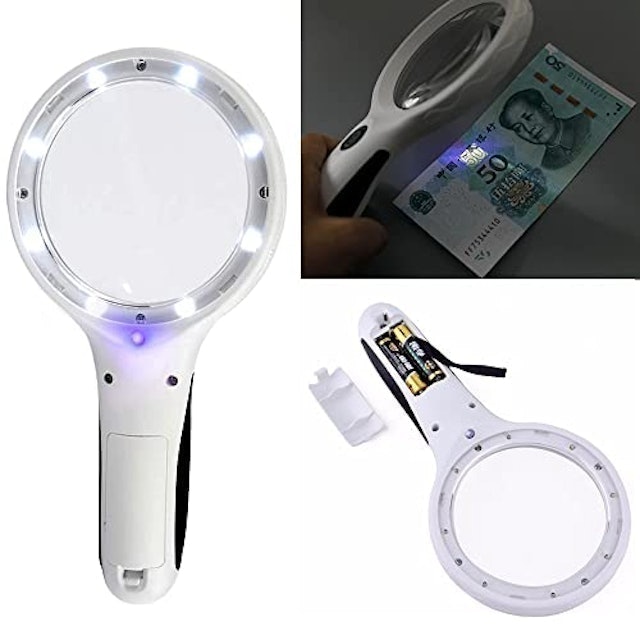 Lupa de Mão com Luz 8 LEDs + Chaveiro CBRN09107 3