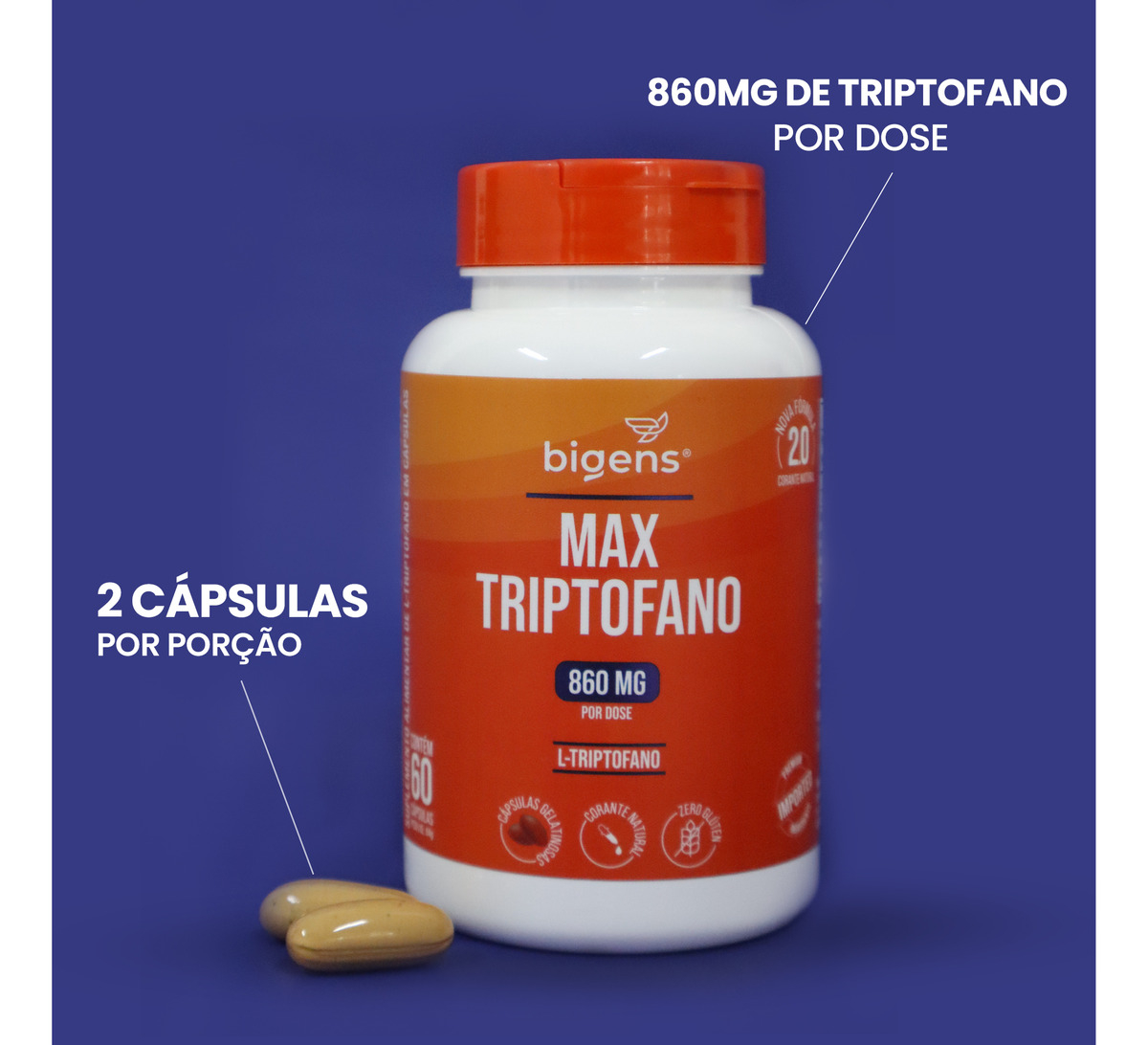 Max Triptofano 860 mg por Dose 4