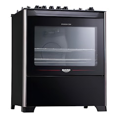 Fogão 5 Bocas Preto com Mesa de Vidro Dako Magister Bivolt