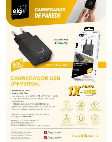 Carregador USB Universal 4