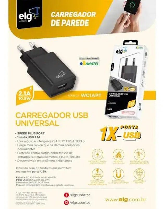Carregador USB Universal 4