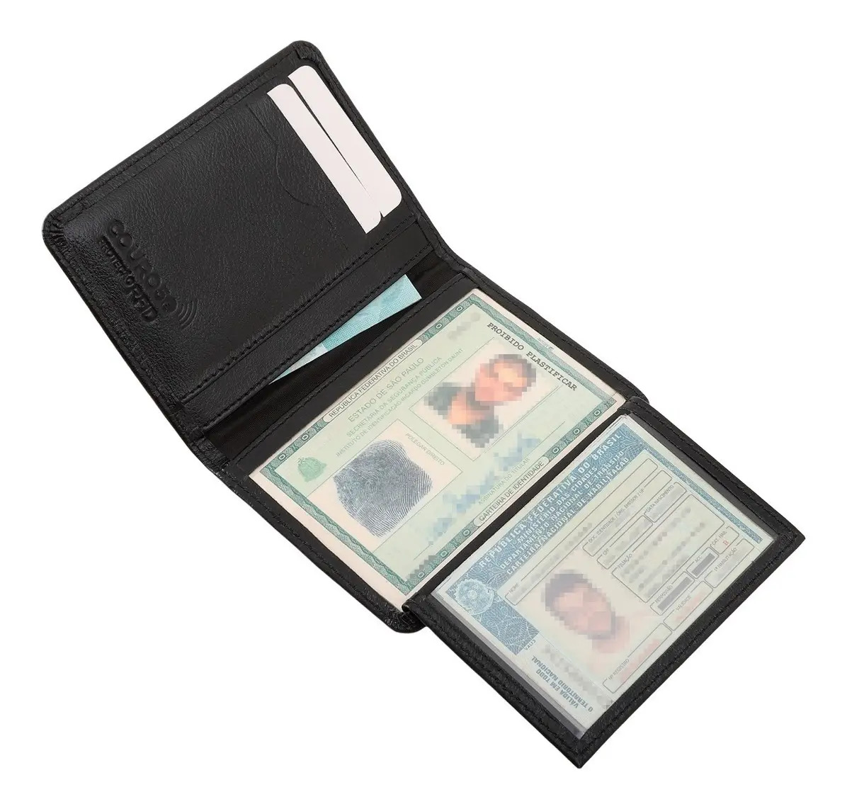 Carteira Couro50 Proteção Antifurto RFID 620 3