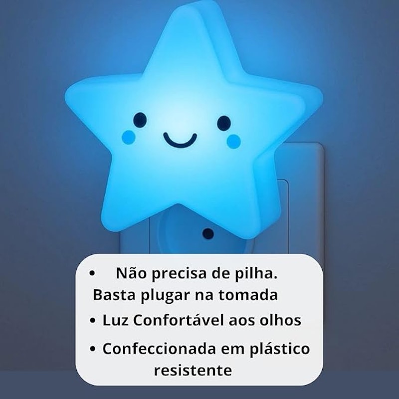 Luz de Tomada Estrela LED Infantil 4