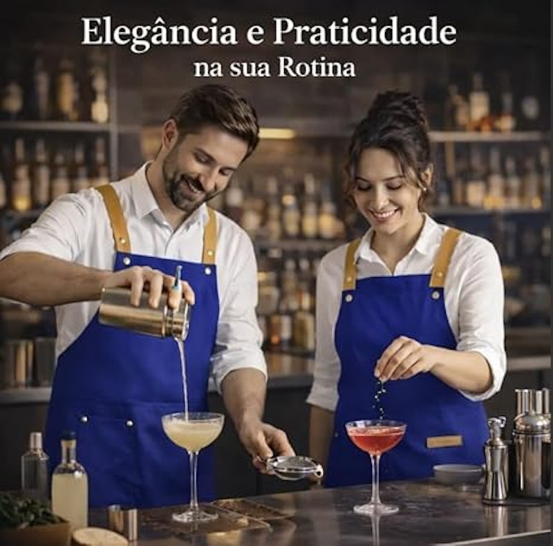 Avental com Bolso Ajustável Impermeável Unissex 2