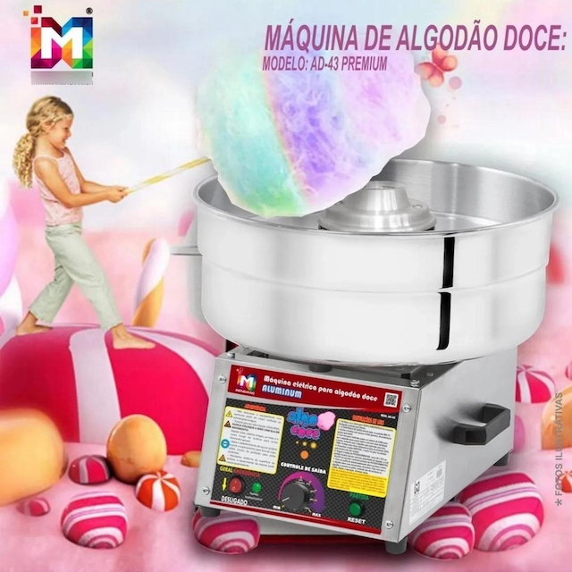 Máquina de Algodão Doce Aluminium Profissional 3