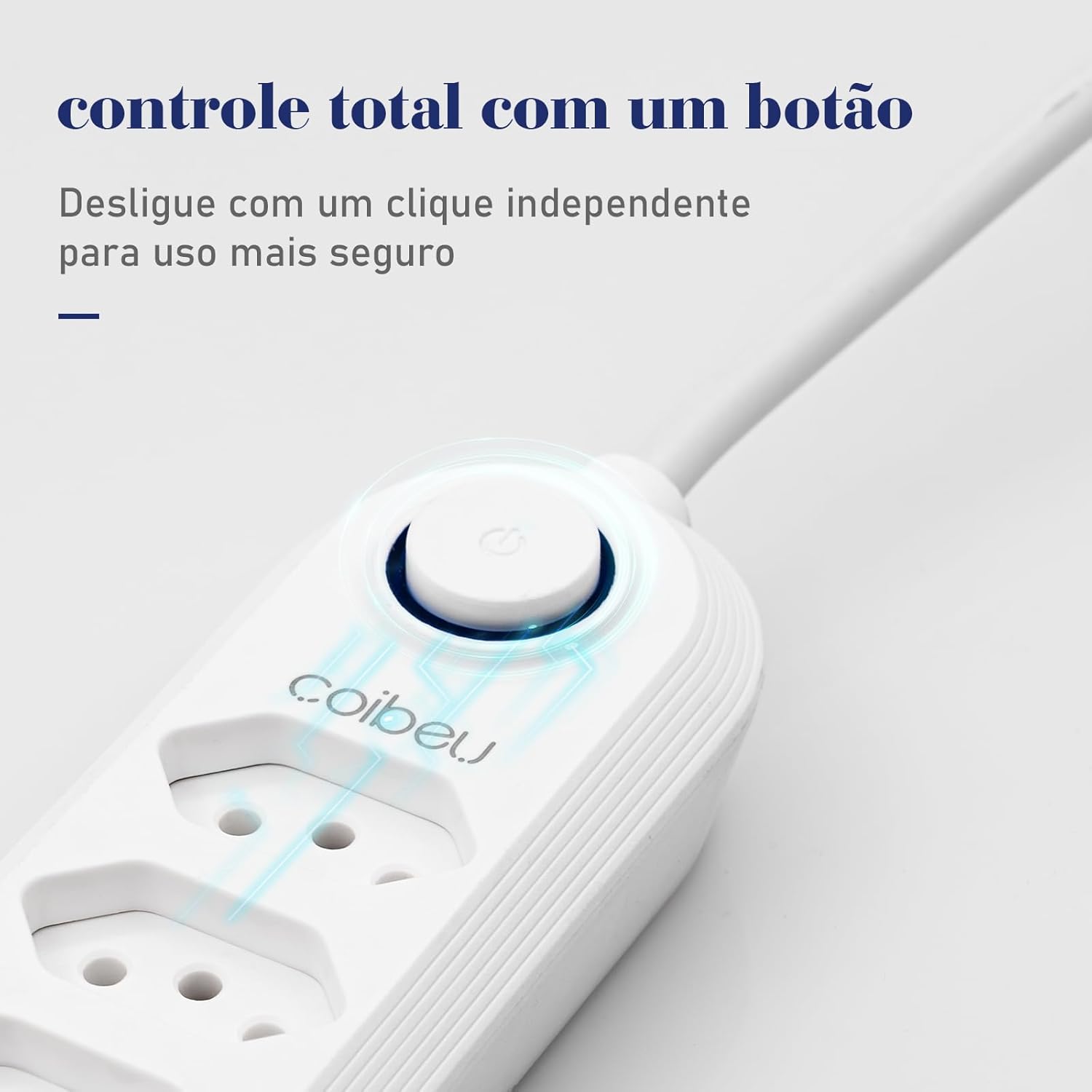 Extensão de Energia 4 Tomadas Fixas + 3 Móveis 2