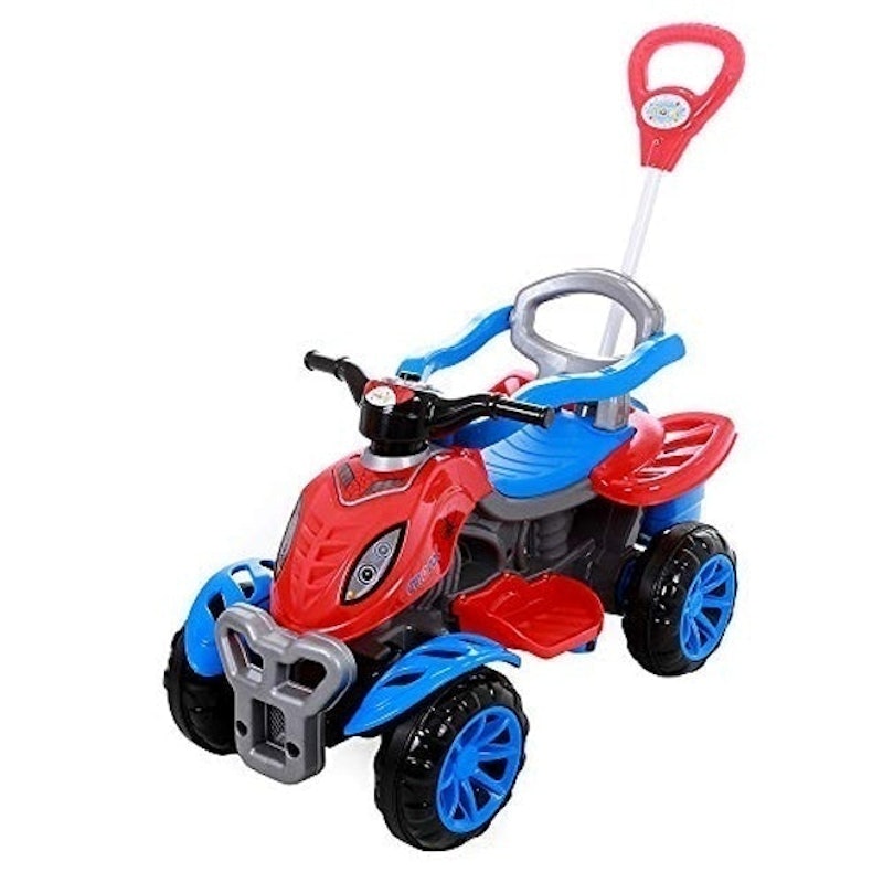 Velotrol triciclo andador com pedal mini moto de brinquedo com tres rodas  motoquinha infantil verde motinha de plastico motoca com empurrador