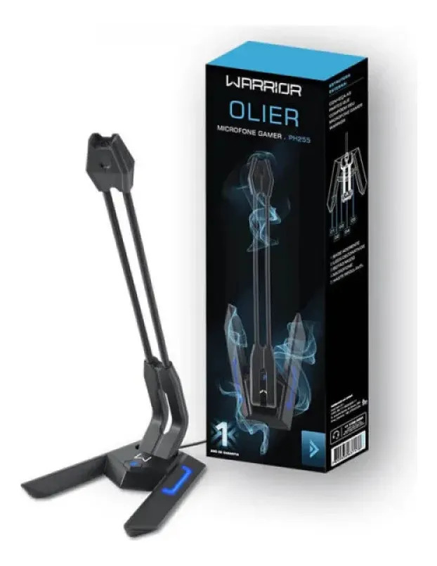 Microfone Warrior Olier com LED Multilaser 4
