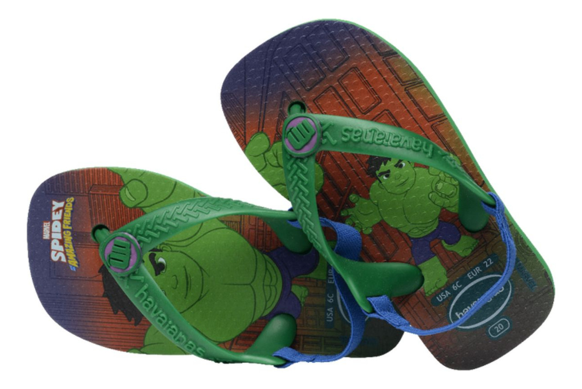 Chinelo Havaianas Baby Marvel Hulk 2
