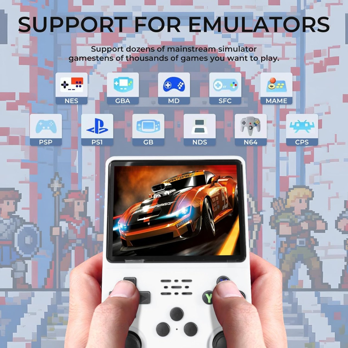 Console de Jogos Portátil Retrô R36S Delura 4