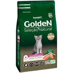 Ração GoldeN Seleção Natural Gatos Filhotes Frango e Arroz
