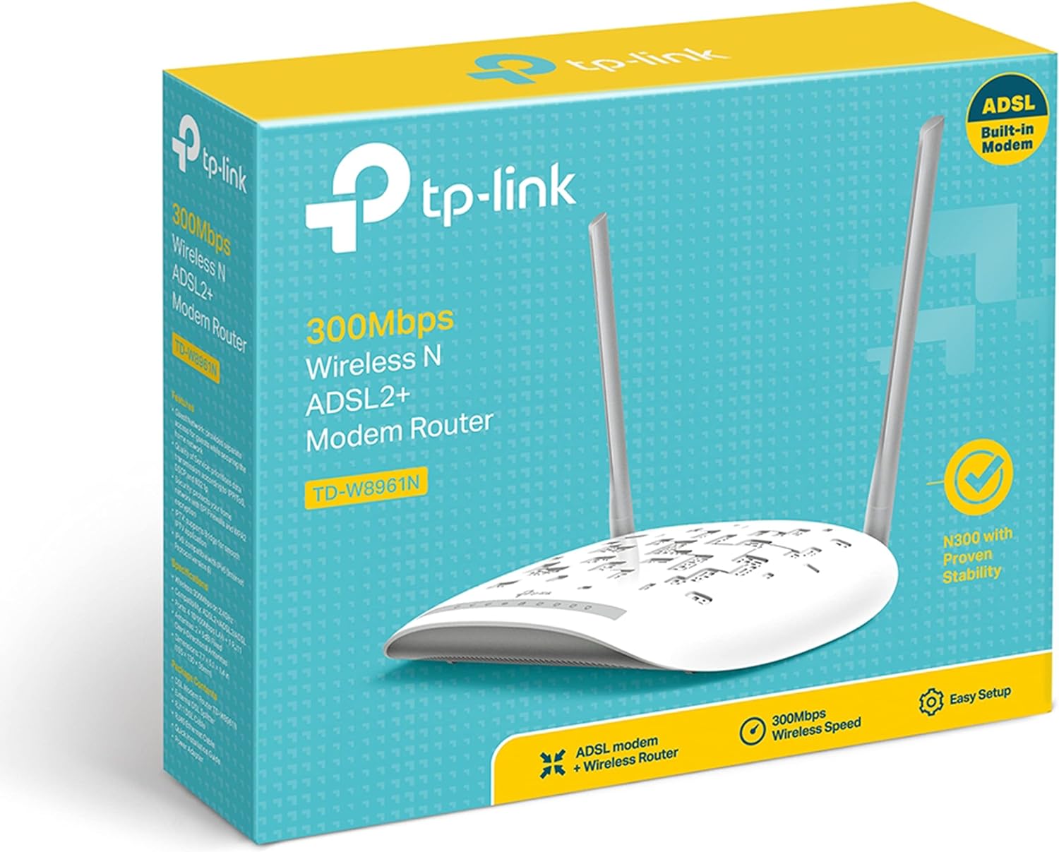 Modem Roteador Wireless N ADSL2+ 4