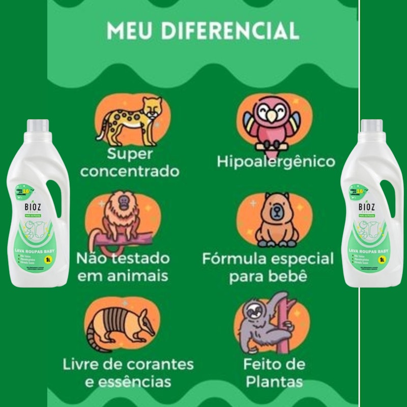 Lava Roupas Baby 1 L - Bioz Green 2