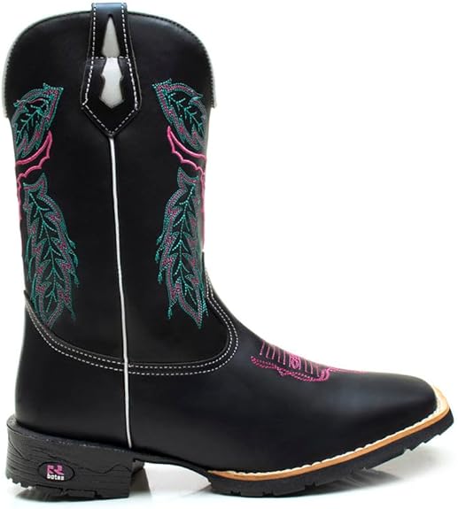 Bota Texana Feminina Cano Alto Rodeio em Couro  4