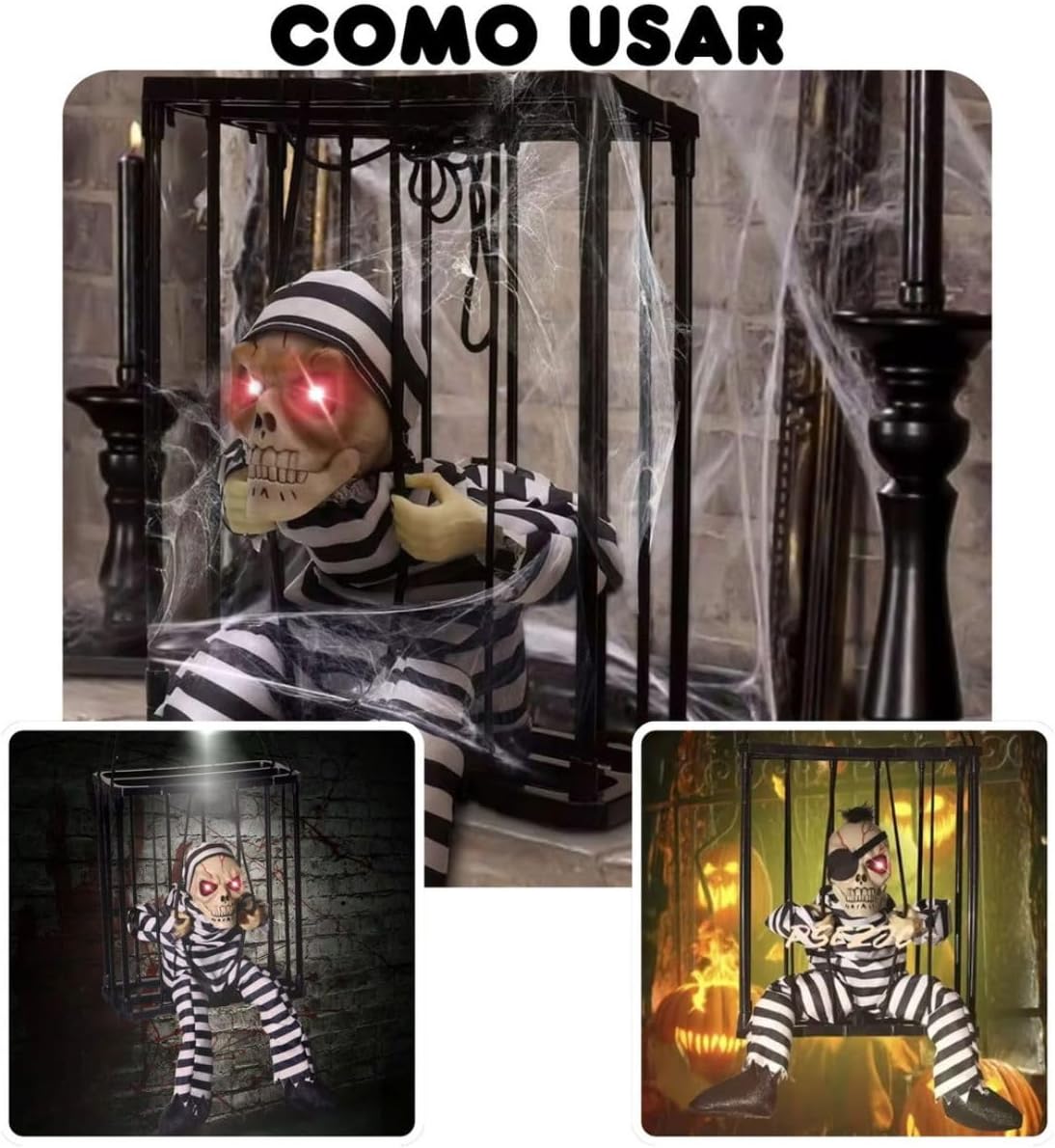 Boneco Hallloween Assustador Terror Caveira 3