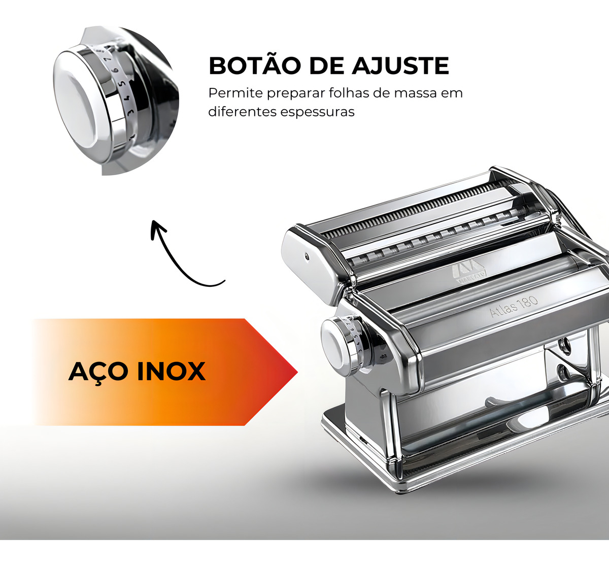 ATLAS 180 - Máquina Macarrão 3 Tipos de Massa 2