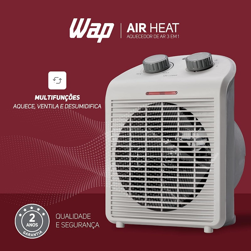Aquecedor Elétrico 3 em 1 Wap Air Heat 3
