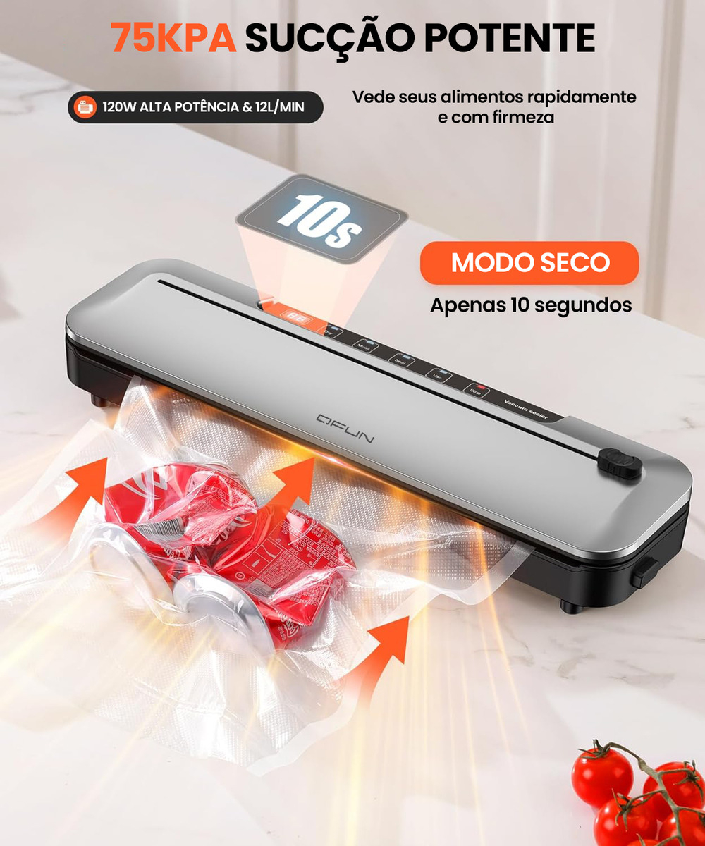Seladora a Vácuo Elétrica 6 em 1 Qfun 3