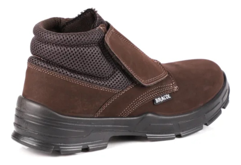 Botina Velcro Nobuck Marrom Café Bracol 3