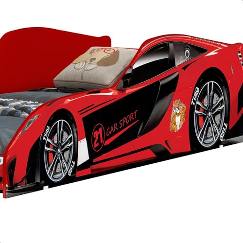 Cama Carro Vermelho Infantil com Colchão 2