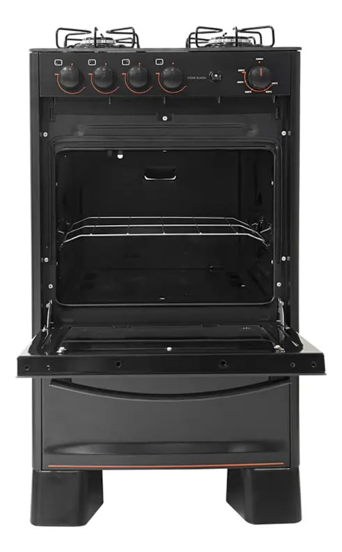 Fogão Cook Glass 4 Queimadores Preto Suggar 5