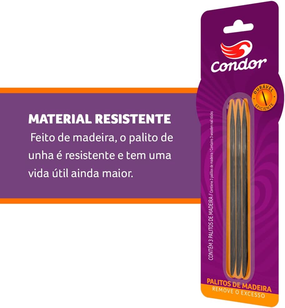 Palito de Madeira para Unhas Condor 4