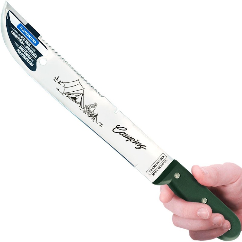 Facão para Mato com Lâmina em Aço Inox e Cabo de Polipropileno Verde 12" 4