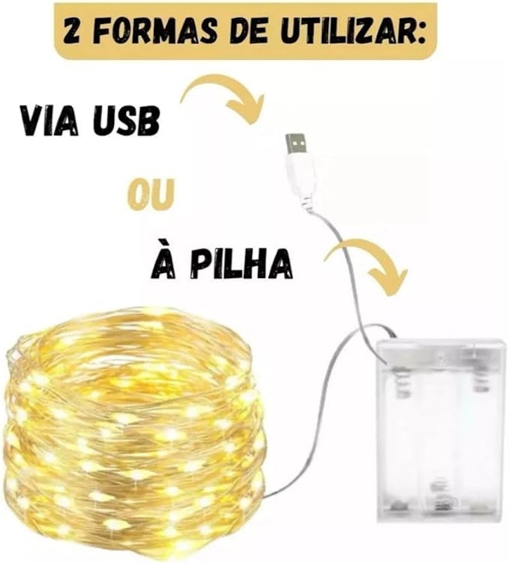 Cordão de LED Decorativo 10 Metros 3
