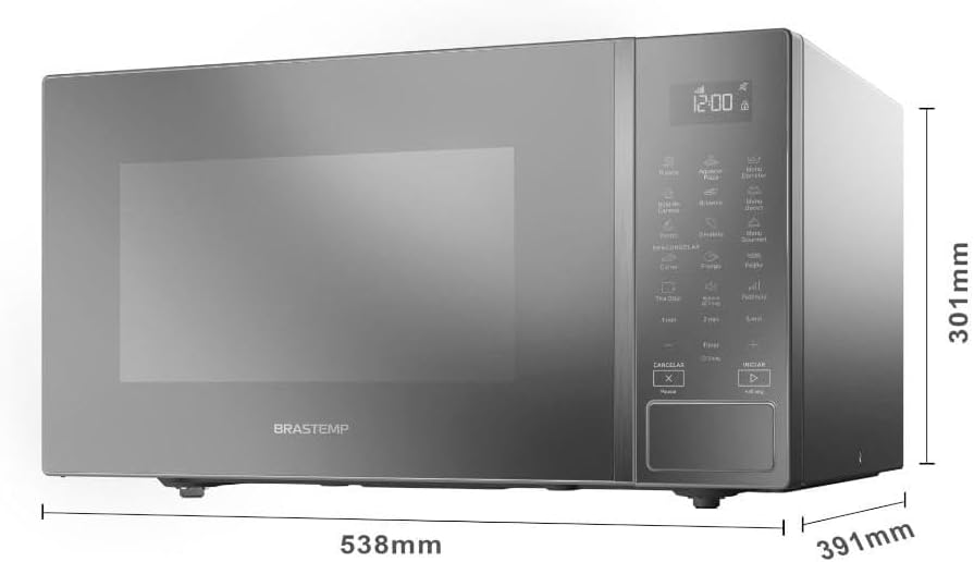 Micro-ondas 32 L Cor Cinza Espelhado com Menu Gourmet 5