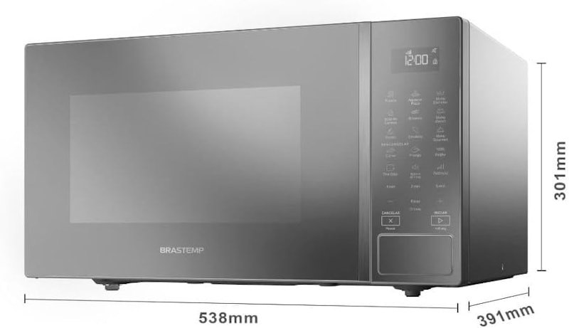 Micro-ondas 32 L Cor Cinza Espelhado com Menu Gourmet 5