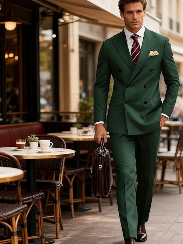 Terno Masculino Slim Fit Trespassado 2 Peças Wangyue 2