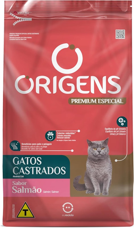 Origens Premium Especial Gatos Castrados Sabor Salmão 1