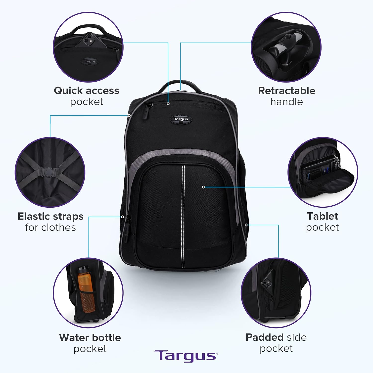 Mochila de Rodinha Targus Compact Rolling Backpack 3
