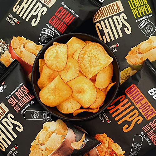 Chips de Mandioca Temperados com Sal Rosa do Himalaia 4