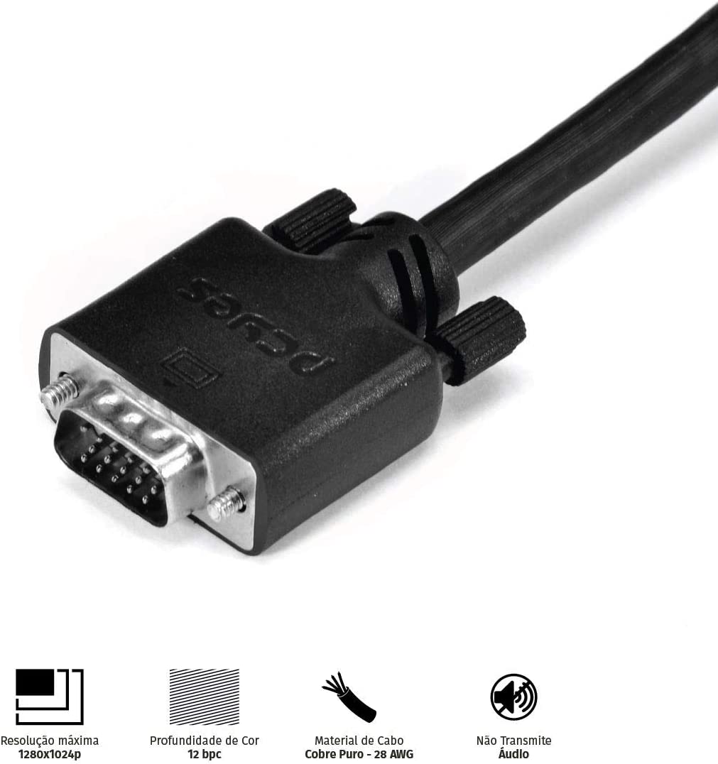 Cabo de Vídeo VGA para VGA 30 m 3