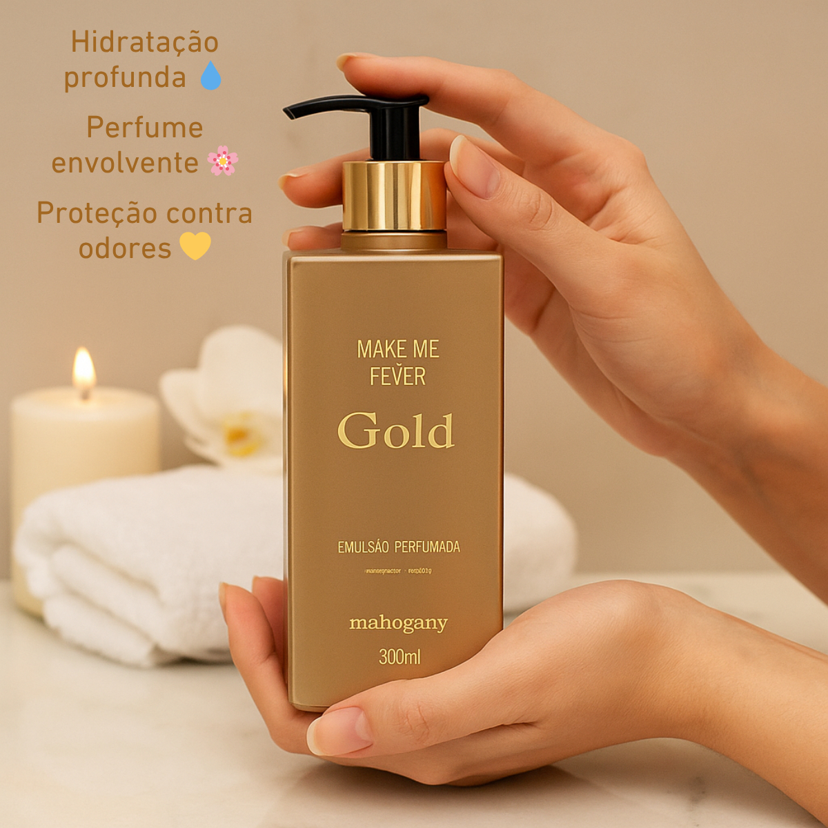 Hidratante Desodorante Corporal Make Me Fever Gold 3