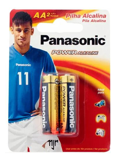 Pilha Alcalina AA Panasonic 2